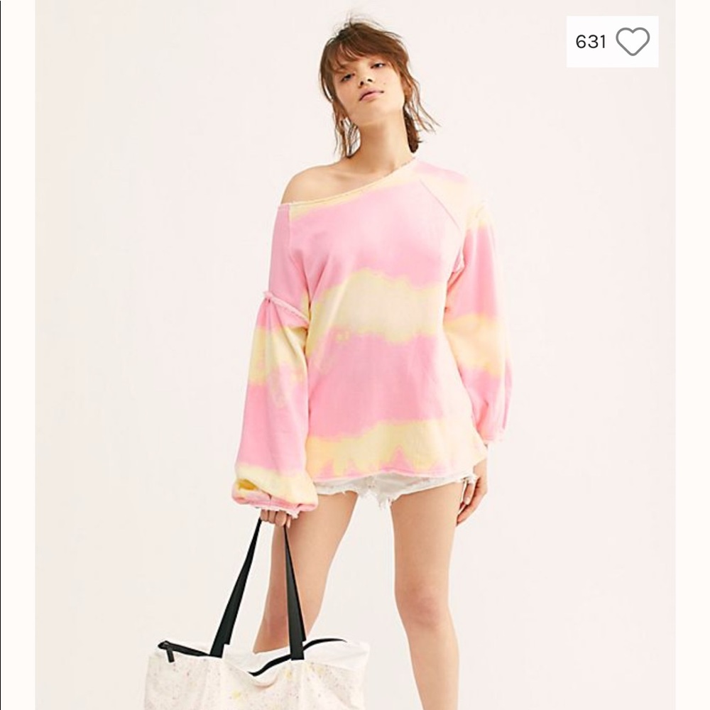 Tie Dye Free people “feels right pullover”
